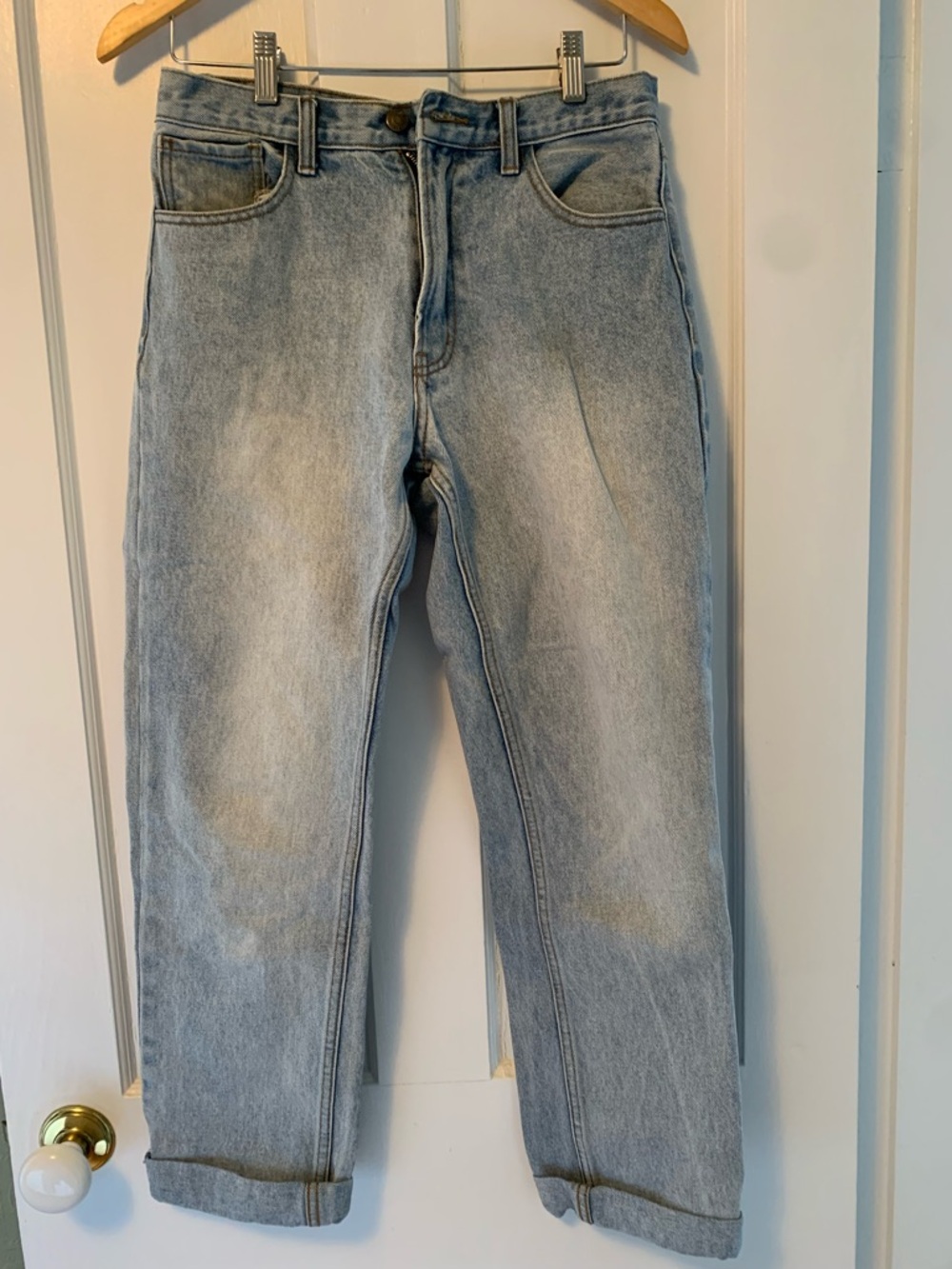 Brandy Melville Light Blue Straight-Leg Jeans
